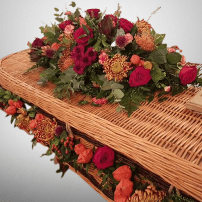 Autumnal Casket Spray and Garland