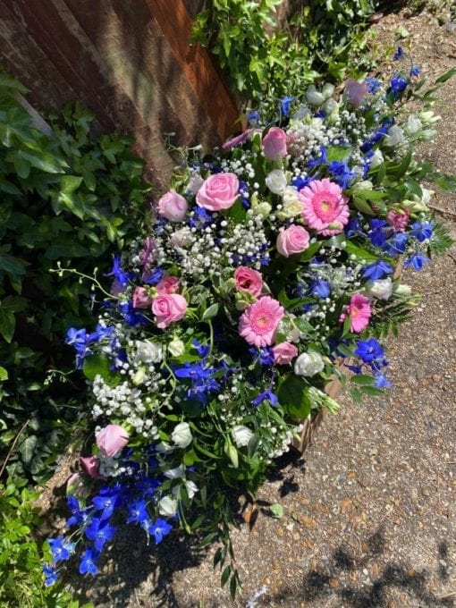 Casket Tribute Pink and Blue