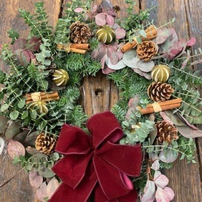 Natural Festive Door Wreath