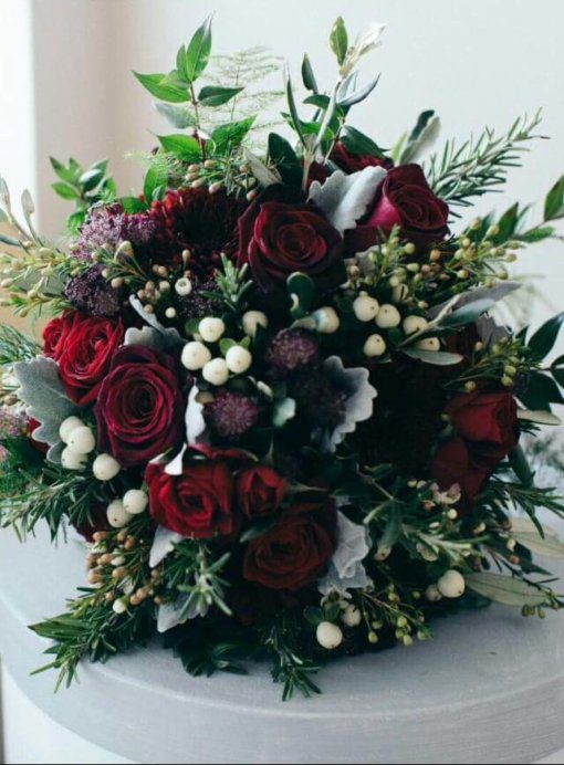 Burgundy Winter Berry Bouquets