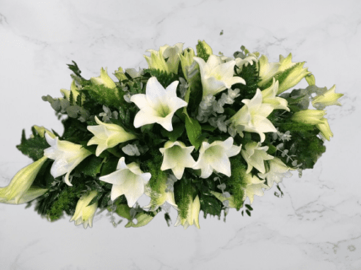 White Lily Casket Spray 3ft