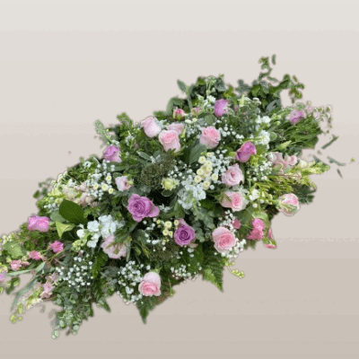 Natural Funeral Spray for a Casket