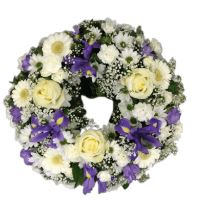 Floral Wreath Various Colours 12 inch frame