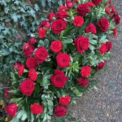 Rose and Carnation Casket Spray